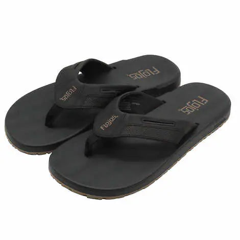 Flojos Men's Flip Flop, Black, 12